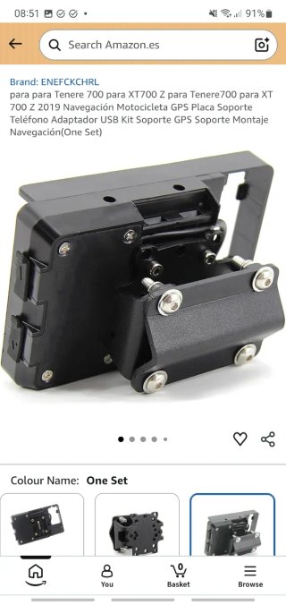 Soporte Móvil/GPS Negro - Yamaha Tenere