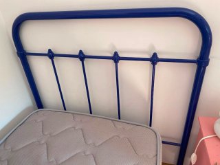 Cabecero Minihome Azul Metálico