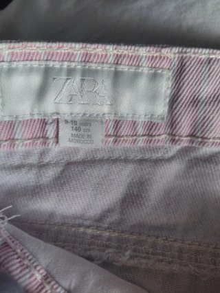 Pantalón corto Zara rayas rosa