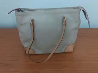 Bolso cartera mujer beige