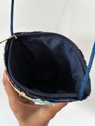 Bolso infantil flores forrado cremallera