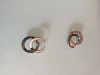 Pendientes Bimba y Lola Doble Aro Multicolor