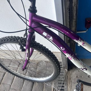 Bicicleta Paseo Mujer Morada y Blanca