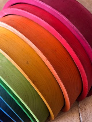 Arco iris Waldorf Grande madera juguete