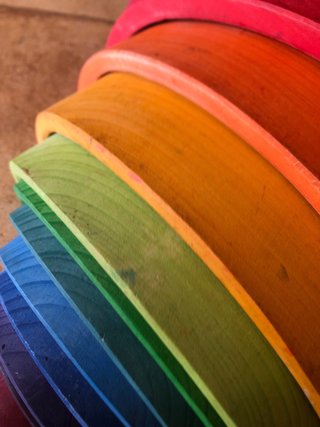Arco iris Waldorf Grande madera juguete