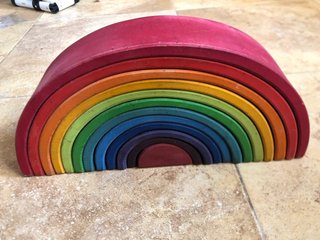 Arco iris Waldorf Grande madera juguete