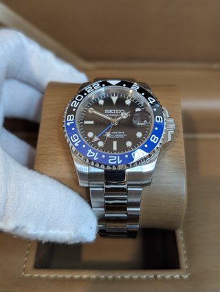 Reloj Seiko Mod GMT-Master II Batman Azul y Negro
