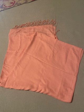 Sciarpa Pashmina Rosa con Frange