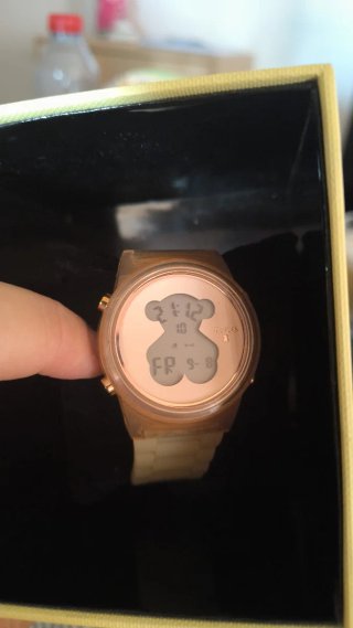 Reloj Tous Oso Digital Dorado Rosado