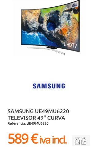 Samsung TV Curva 49 Smart TV