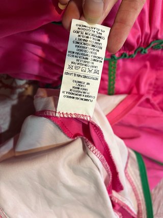 Traje Flamenca Rosa y Verde Elástico