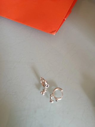 Pendientes Tous osito tres D Plata y piedra negra