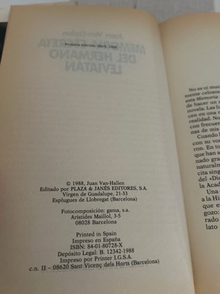 Memoria secreta del hermano Leviatán