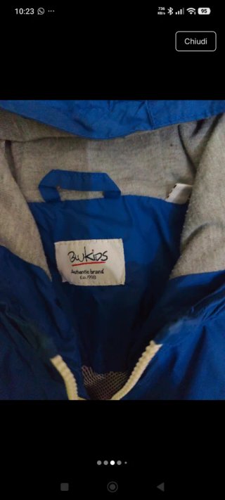 Giacca bambino blu con cappuccio