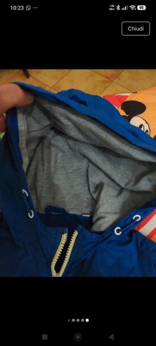 Giacca bambino blu con cappuccio