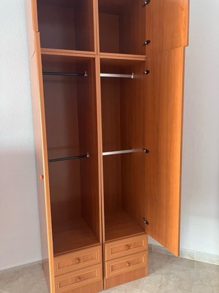 2 Armarios modulares madera con altillos
