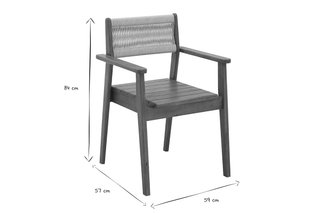 Lote 4 Sillones Jardín Madera y Tela