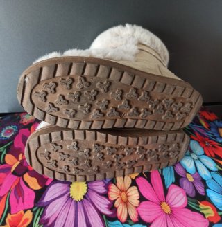 Botas de pelo beige