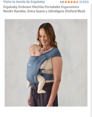 Mochila Portabebé Ergobaby Embrace Oxford Blue