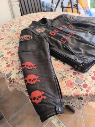 Chaqueta de piel ICON Moto Leathers L