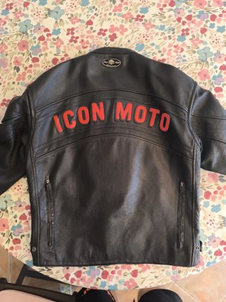 Chaqueta de piel ICON Moto Leathers L