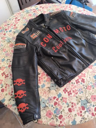 Chaqueta de piel ICON Moto Leathers L