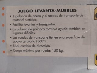 Transportador mobiliario ruedas