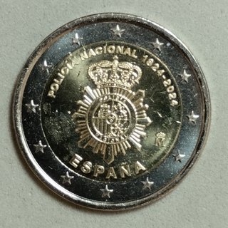 Moneda 2 Euros Policía Nacional 1824-2024
