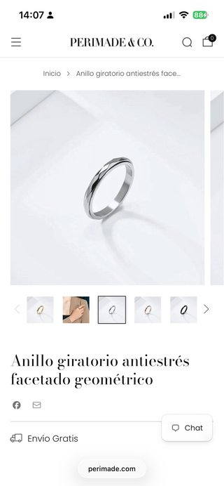 Anillo Antiestrés PERIMADE & CO. Plateado
