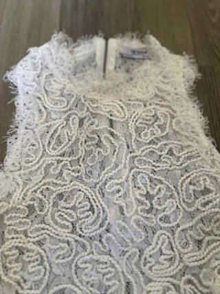 Top encaje blanco ZARA Talla S