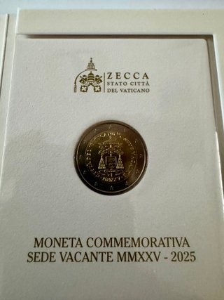 2€ Vaticano 2025 Sede Vacante Cartera Oficial