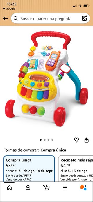 Andador musical para bebés
