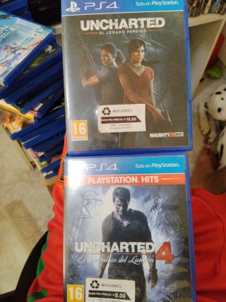2 Juegos Uncharted PS4: El Legado Perdido y 4
