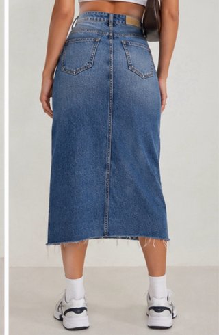 Falda Vaquera Midi Zara