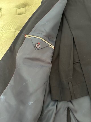 Traje de chaqueta azul completo