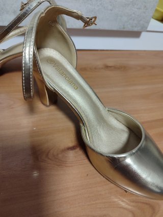 Zapatos dorados fiesta Valanciana T.38