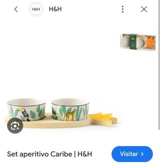Set Aperitivo Caribe Cerámica. H&H.