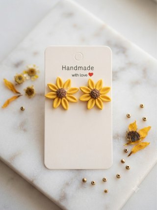 Pendientes de arcilla hechos a mano
