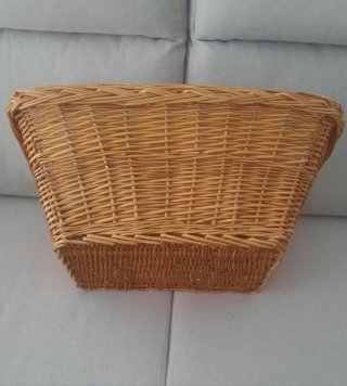 Cesta Mimbre Grande con Forro Tela Beige