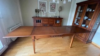 Mesita de salón madera maciza y cristal