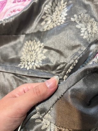 Traje de flamenca Yolanda gris y beige