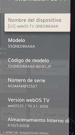Smart TV LG 55 Negra