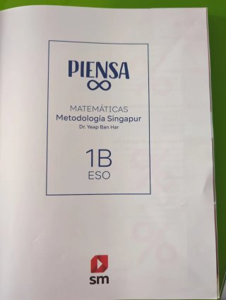 Matemáticas, metodología Singapur, 1 ESO, Piensa