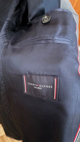 Americana Tommy Hilfiger Gris Rayas