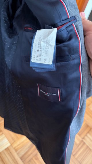 Americana Tommy Hilfiger Gris Rayas