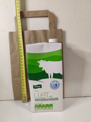 50 bolsas de papel kraft con asas (gran calidad)