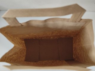 50 bolsas de papel kraft con asas (gran calidad)
