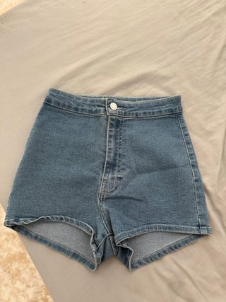 Shorts vaqueros azules de talle alto