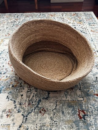 Cesta de yute redonda grande