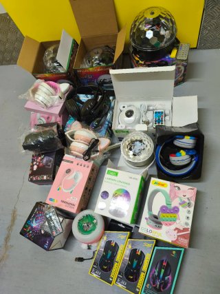 Electrónica LOTE: Auriculares Altavoces Luces LED
